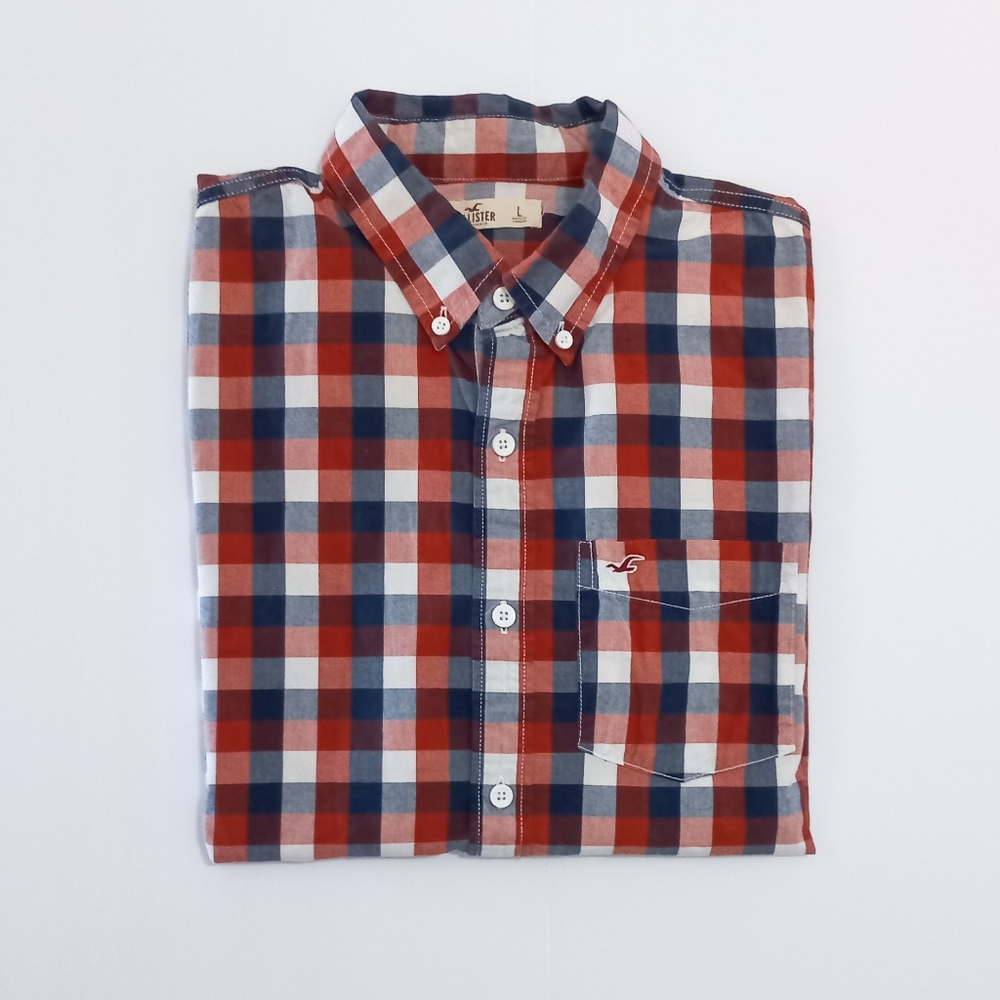 Hollister long sleeve / plaid shirt L